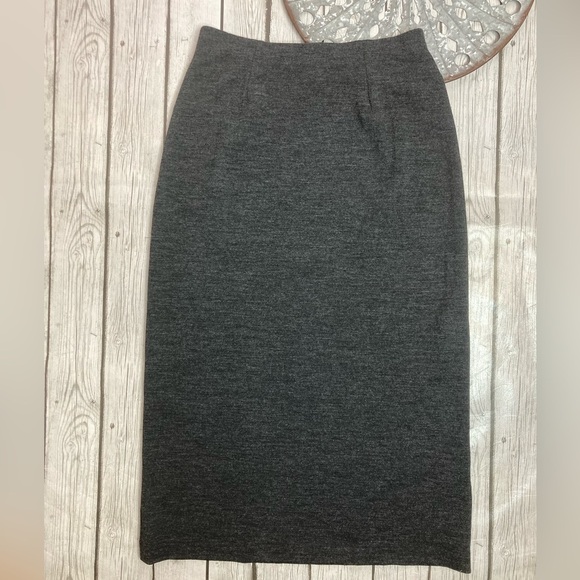 Eileen Fisher Viscose Wool Knit Skirt - Picture 2 of 9